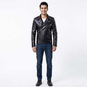 Nouvelle veste en cuir pour homme, design moderne, en cuir véritable imperméable, fabriquée en usine, nouvelle arrivée, prix raisonnable. - Product Image 1