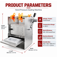 Machine de scellage manuelle pour barquettes alimentaires, machine d'emballage pour barquettes alimentaires