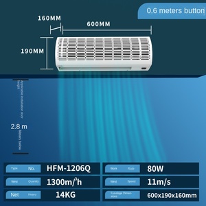 Potente Ventilador de Cortina de Aire para Pasillos de 0.6/0.9 M, Tipo Ascensor, con Motor de Inducción de Cuerpo Humano como Componente Central - Product Image 6