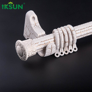 Iksun แท่งม่านโลหะสีดำหรูหราแขวนได้ยาวนานขนาด228นิ้วงานตามสั่ง - Product Image 5