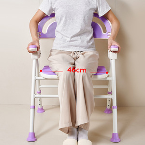 Foldable Aluminum Toilet Commode Chair with Widened Seat Cushion for the Elderly - Product Image 6