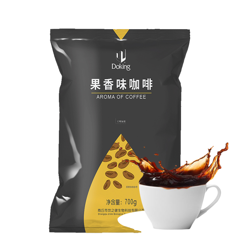 Китайский завод, бренд Doking, фруктовый вкус, растворимый латте, кофейный порошок, сертифицированный Халяль, сахарные добавки, пакетики, пузырьковый чай, ингредиенты