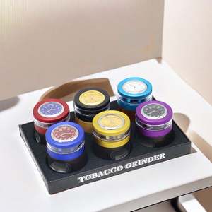 Nuevo Diseño 2024, Molinillo de Hierbas para Relojes de 55 mm y 4 Capas de Aluminio con Cajón, Molinillo de Hierbas para Fumar Tabaco de Alta Calidad al por Mayor - Product Image 6