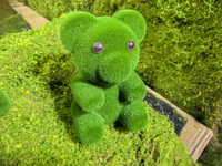 NINI Ours en herbe artificielle de luxe fait main, imperméable, en mousse, vert, pour la décoration intérieure, du bureau, du jardin