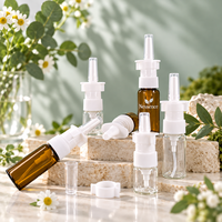 Flacon pulvérisateur nasal en verre de 5 à 100 ml avec pompe à brume fine, emballage cosmétique rechargeable pour produits de soins personnels