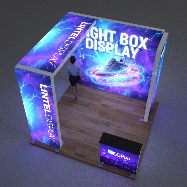Lintel Portable Trade Show Booth Design Modular Exhibition Booth Stand Expo Display Exhibit Backlit Seg Fair Wall