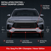 Nouvelle couverture inférieure du pare-chocs avant 14340113-00, remplacement pour BYD Song Pro DM-i