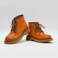 Bottes Western en Cuir Véritable pour Femmes avec Talon Carré, Bout Fermé et Lacets