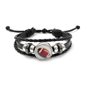 Pulsera tejida con logotipo de Club de campeonato de fútbol europeo, juego de campeones, GEMA, pulseras de cuero sintético ajustables - Product Image 6