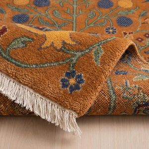 Tapis en laine noué à la main Arbre de Vie, tapis traditionnel pour salon, revêtement de sol artisanal de qualité supérieure, taille personnalisée pour chambre à coucher - Product Image 4