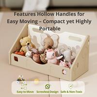 Étagère de rangement multi-niveaux en plastique pour livres d'enfants et jouets, idéale pour la chambre d'enfant et la maison