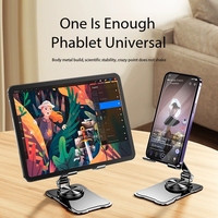 Supports de téléphone rotatifs à 360°, support de téléphone en alliage d'aluminium pliable et fin, support de bureau promotionnel pour téléphones mobiles