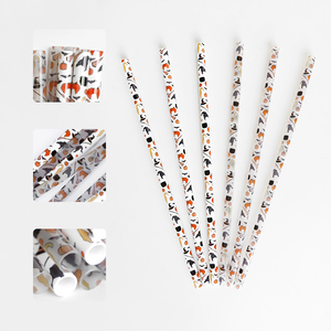 12-inch Reusable Witch <strong>Hat</strong> and Pumpkin Plastic Printed <strong>Straws</strong> Made of PP Material Eco-Friendly and BPA- Free - Product Image 6