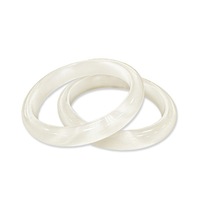 Bracelet unisexe tendance en pierre œil de chat transparente de haute qualité, bracelet en jade clair de lune, bracelet plat bleu glace pour femme