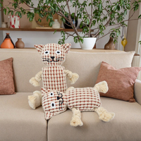 Nouveauté 2026 : Jouets interactifs pour animaux de compagnie en peluche avec corde, modèles lapin, chat, canard, rat, résistants aux morsures, jouets couineurs pour chiens – Vente en gros