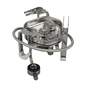 Réchaud à <span class=keywords><strong>gaz</strong></span> portable en acier inoxydable 9800W, allumage piézoélectrique, brûleur, autre équipement de <span class=keywords><strong>camping</strong></span>, réchaud à <span class=keywords><strong>gaz</strong></span> coupe-vent à quatre brûleurs - Product Image 6