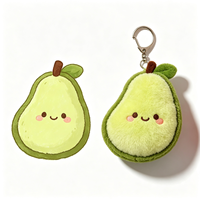 Porte-clés en peluche de fruits personnalisés en gros, pendentifs en peluche de dessins animés pour sacs, porte-clés en peluche de fruits doux rembourrés de coton PP