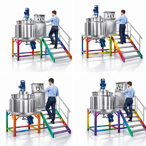 Cuve de mélange cosmétique en acier inoxydable Ace avec agitateur 300L 5000L – Mélangeur de savon liquide et de shampoing, cuve de production de nettoyants - Product Image 4