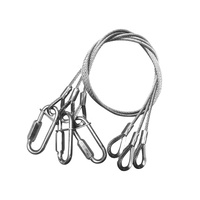 Câble en acier inoxydable 1/8x36 pouces, lanière de sécurité pré-crimpée avec boucle et œillet, accessoires de quincaillerie pour yachts et bateaux