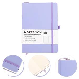 Carnet de notes/agenda personnalisé en cuir PU violet A5, reliure cousue, couverture rigide, écologique, avec logo personnalisé, vente en gros - Product Image 2