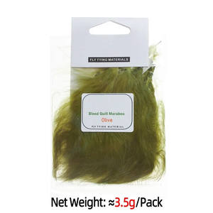 Penna colorata in piuma di marabù con piume di tacchino per sanguisuga lanosa - Product Image 5