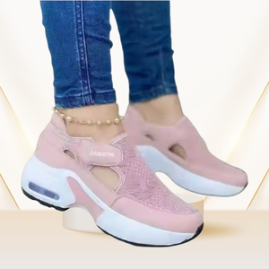 Chaussures de skate décontractées plates et respirantes pour femmes, baskets vulcanisées épaisses, printemps 2024, chaussures de marche en gros, semelle intercalaire en gel - Product Image 3