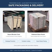 Panel Kaca Tempered Buram Kustom dengan Ukiran Daun Palem Monstera Tropis untuk Kaca Pembatas Kamar Mandi