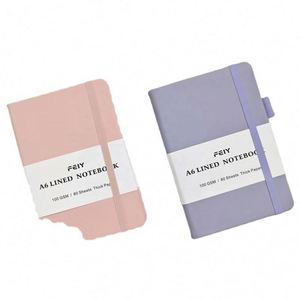 Custom Logo A6 Hardcover Diary With Sewing Binding <b>Pen</b> Holder & Leather Cover - Product Image 5