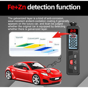 ET330 Zn Autolack-Dicken messgerät 0-1500um Fe NFe-Beschichtung prüfgerät 1 Jahr für Galvanik-Metall-Auto prüfgeräte - Product Image 4