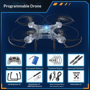 S1 Eğitim İHA Eğitim Kursu Bilgisayar Kontrolü Grafik Programlama Plastik Quadcopter Uzaktan Kumandalı Model Uçak Çocuklar - Product Image 6