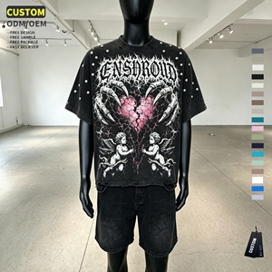 <span class=keywords><strong>Camisetas</strong></span> de hombre de diseño personalizado, estilo streetwear oversize, con lavado ácido, de algodón de alto gramaje, corte holgado vintage, venta al por mayor a bajo precio - Product Image 1