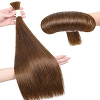 Extensions de cheveux humains en vrac de Chine pour tressage, 100g, 100% Remy, double trame, sans trace, micro-perles, I-Tip, à fusion de kératine, teintes