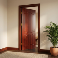 Panneau de porte en PVC moderne personnalisé avec texture de grain de bois véritable, isolation acoustique, surface finie pour portes intérieures