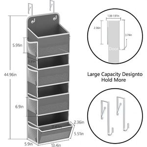 Hot Selling Storage Bag Non-woven Fabric <b>Large</b> Capacity Hanging Organizer Storage Bag With Mesh Pocket - Product Image 4