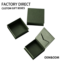 En stock, boîte cadeau magnétique écologique pour bijoux, boîte en papier rigide avec logo personnalisé pour collier, bague, boucles d'oreilles, emballage