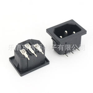 Ac05a ปลั๊กไฟสามเหลี่ยม 3 ขาแบบสแนปออน ขาโค้งงอ 90 องศา 10A 250V ปลั๊กติดผนังสำหรับเครื่องเสียงวิดีโอ - Product Image 1