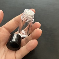 ISMAN Pot de luxe rond 3g noir transparent pour fard à paupières, flacon vide pour poudre libre, conteneur pour nail art, vente en gros, marque privée, usine