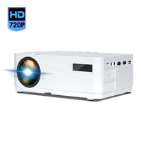 Mini projecteur 720P sans fil, miroir d'écran, LED, home cinéma, WiFi 2.4G/5G, Android, haut-parleurs intégrés, portable, 200 lumens, FCC CE
