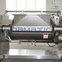 Dammatic 200l 300l 500l 600l pâte de haricots bouclés de sucre de confiture industrielle, vapeur horizontale sous vide, bouilloire, cuiseur mélangeur