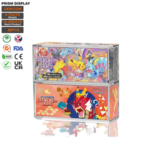 Caja de exhibición magnética de acrílico transparente al por mayor para Pokémon TCG de Tohoku Fukuoka, estilo abierto, caja de regalo especial - Product Image 1