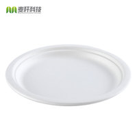 Échantillons gratuits 6 7 8 9 10 12.5 pouces compartiment canne à sucre assiettes en papier biodégradables plat jetable pour la fête d'anniversaire