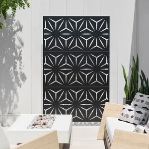 Paravent de jardin moderne en acier inoxydable découpé au laser, pliable et autoportant, pour la maison et le jardin - Product Image 2