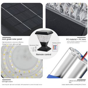 Lámpara de Poste LED Solar DC IP65 a Prueba de Agua para Jardín, Patio, Camino, Iluminación de Paisaje con Control Remoto - Product Image 5