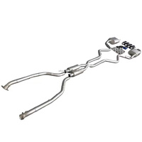 A-HPF Tuyau d'échappement arrière universel en acier inoxydable avec soupape à vide, finition polie miroir, épaisseur 1,5 mm pour M3