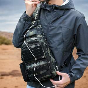 Bolso Bandolera para Hombre, Estilo Militar, Bolso de Hombro, Bolso de Pecho, Cruzado, Ligero, Impermeable, con Cremallera, para Senderismo - Product Image 6