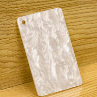 Plaque en acrylique moulée à la main, marbrée blanche nacrée, épaisseur 3 mm, découpe laser, pour créateurs de cadeaux personnalisés