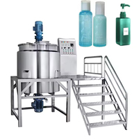 Ligne de production complète de savon liquide de 500 L, machine à mélanger le savon liquide, machine à fabriquer du détergent, réservoir de mélange à chauffage à la vapeur