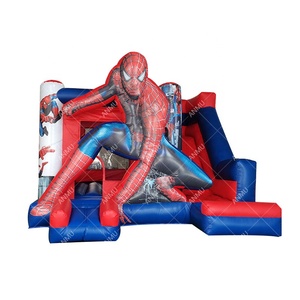Castello Gonfiabile Commerciale Spiderman con Scivolo per Feste per Bambini - Product Image 2