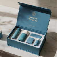 Boîte magnétique personnalisée et boîte cadeau violette pour ensemble de soins de la peau et emballage de luxe, impression de motif personnalisé