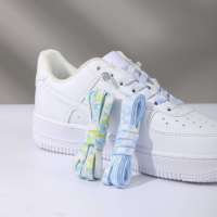 Lacets de chaussures d'extérieur imprimés personnalisés de 6MM baskets de loisirs lacet plat unisexe sans lacet élastique avec serrure à lacet en métal